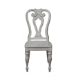 Pemberly Row 5 Piece Pedestal Dining Table Set in Antique White Finish