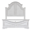 Pemberly Row California King Panel Bed with Arched Crown in White