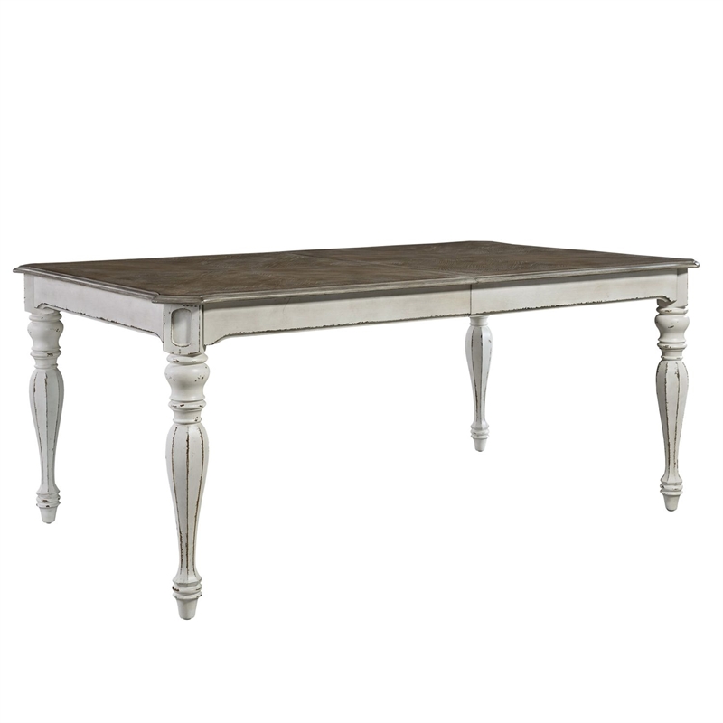 Pemberly Row 7 Piece Rectangular Table Dining Room Set in White