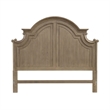 Pemberly Row Queen Panel Headboard with Arched Cap Rail in Brown