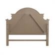 Pemberly Row Queen Panel Headboard with Arched Cap Rail in Brown