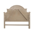 Pemberly Row Queen Upholstered Panel Headboard with Arched Crown in Brown