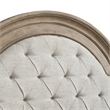 Pemberly Row Queen Upholstered Panel Headboard with Arched Crown in Brown