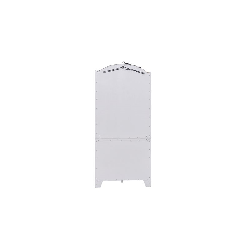 Pemberly Row Display Cabinet with Glass Doors and LED Lighting in White