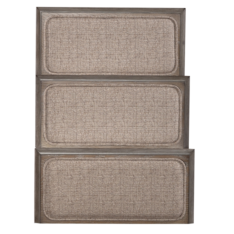 Pemberly Row Slip Proof Pet Steps with Rubberwood Frame - Antique White