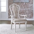 Pemberly Row 7 Piece Leg Table Set with Upholstered Chairs in White