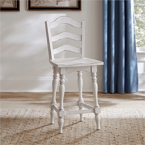 Pemberly Row Arched Ladderback Swivel Counter Height Chairs 2 Piece