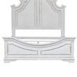 Pemberly Row California King Upholstered Tufted Panel Bed in Brown