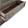 Pemberly Row Bunching Curio Cabinet Set with Glass Doors in Gray