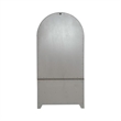 Pemberly Row Bunching Curio Cabinet Set with Glass Doors in Gray