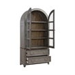 Pemberly Row Bunching Curio Cabinet Set with Glass Doors in Gray