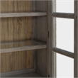 Pemberly Row Bunching Curio Cabinet Set with Glass Doors in Gray