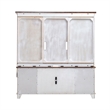Pemberly Row Entertainment Center with Piers and Shingle Doors in White