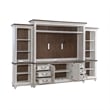 Pemberly Row Entertainment Center with Piers and Shingle Doors in White