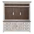 Pemberly Row Entertainment Center with Piers and Shingle Doors in White
