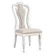 Pemberly Row 5 Piece Double Pedestal Table Set with Chairs in White