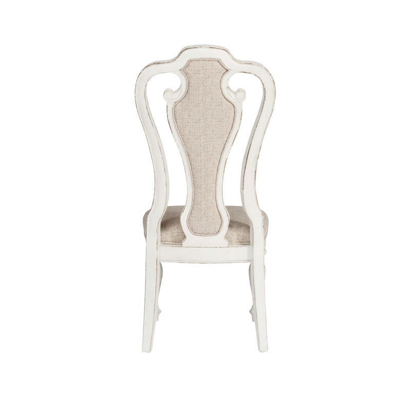Pemberly Row 5 Piece Double Pedestal Table Set with Chairs in White
