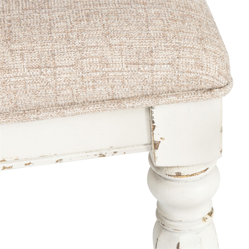 Pemberly Row 5 Piece Double Pedestal Table Set with Chairs in White