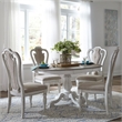 Pemberly Row 5 Piece Double Pedestal Table Set with Chairs in White