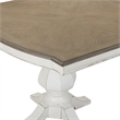 Pemberly Row Double Pedestal Dining Table with 2 Removable Leaves in White