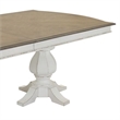 Pemberly Row Double Pedestal Dining Table with 2 Removable Leaves in White