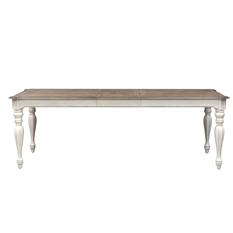 Pemberly Row 7 Piece Leg Table Set with Splat Back Chairs in White