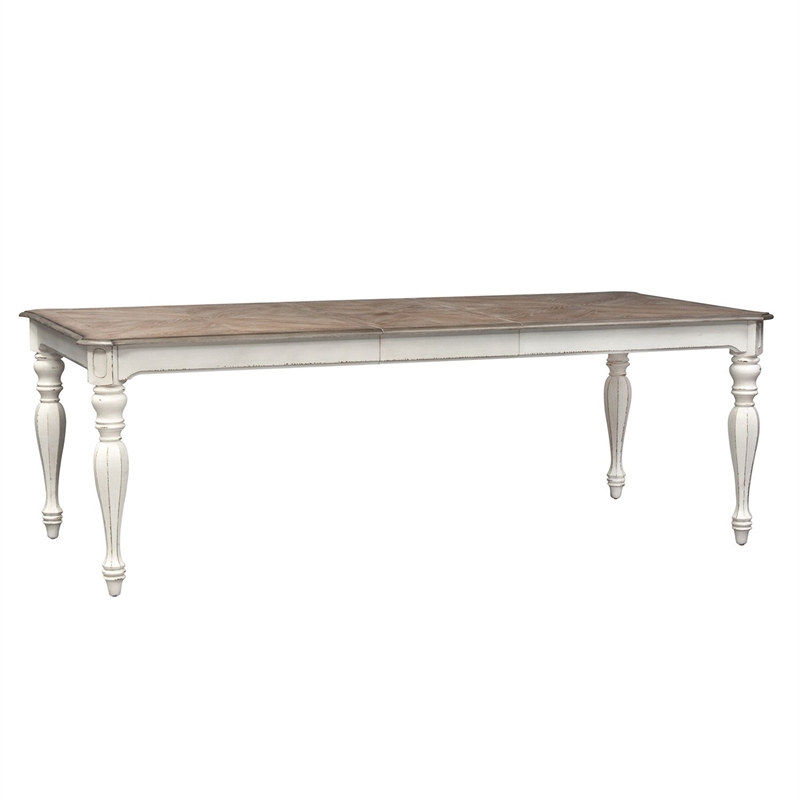Pemberly Row 7 Piece Leg Table Set with Splat Back Chairs in White