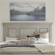 Pemberly Row King Panel Headboard with Crown Molding and Raised Panels in White