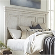 Pemberly Row King Panel Headboard with Crown Molding and Raised Panels in White