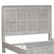 Pemberly Row California King Tile Panel Bed with Crown Molding in White