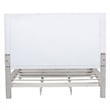 Pemberly Row California King Tile Panel Bed with Crown Molding in White