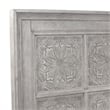 Pemberly Row California King Tile Panel Bed with Crown Molding in White