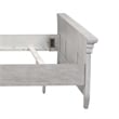 Pemberly Row California King Tile Panel Bed with Crown Molding in White