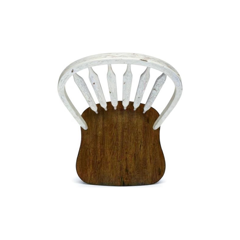 Pemberly Row Windsor Swivel Counter Chair with Arrow Back in White