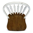 Pemberly Row Windsor Swivel Counter Chair with Arrow Back in White