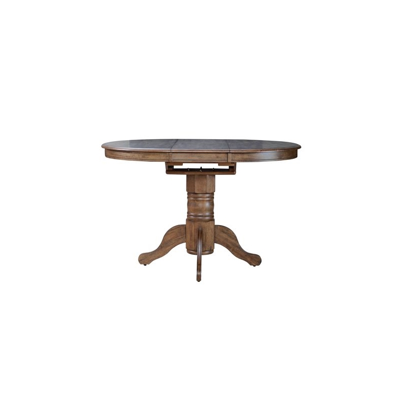 Pemberly Row 5 Piece Gathering Table Dining Set Antique Honey Rubberwood