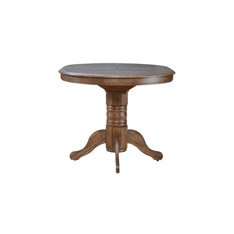 Pemberly Row 5 Piece Gathering Table Dining Set Antique Honey Rubberwood