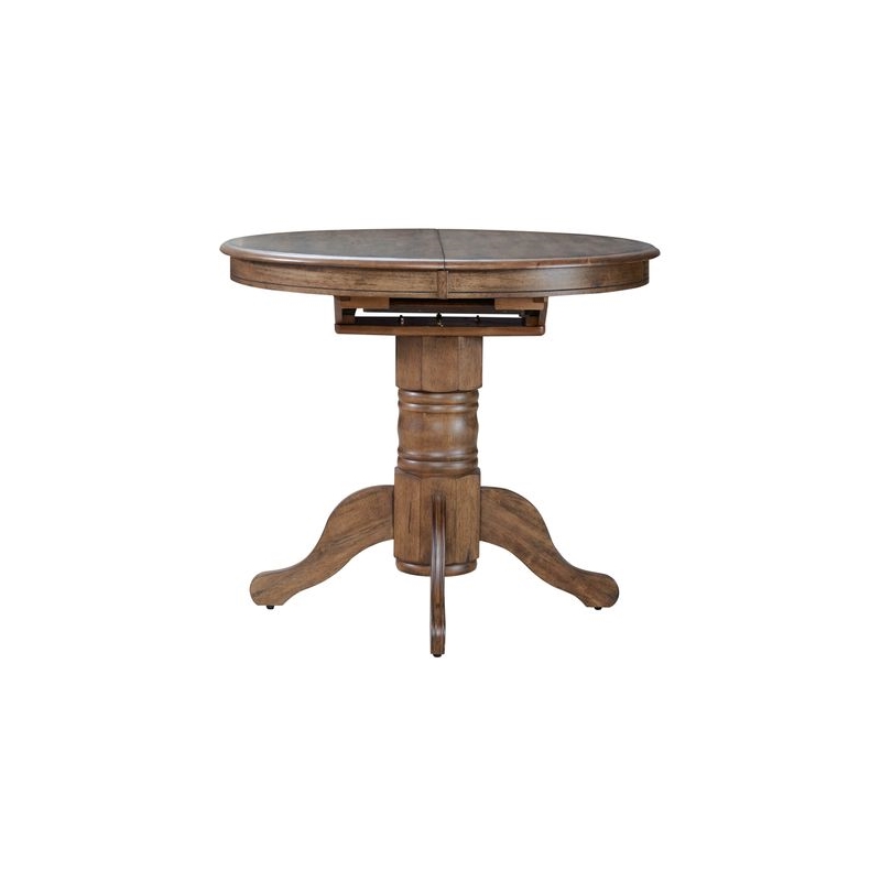 Pemberly Row 5 Piece Gathering Table Dining Set Antique Honey Rubberwood