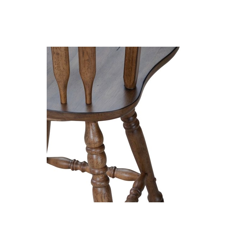 Pemberly Row 5 Piece Gathering Table Dining Set Antique Honey Rubberwood