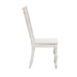 Pemberly Row Spindle Back Side Chair with Saddle Seat Set of 2 in White