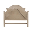 Pemberly Row King Upholstered Panel Headboard with Arched Crown in Brown