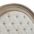 Pemberly Row King Upholstered Panel Headboard with Arched Crown in Brown