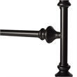 Pemberly Row Queen Metal Headboard with Turned Spindles in Black