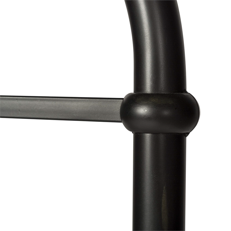 Pemberly Row Queen Metal Headboard with Turned Spindles in Black