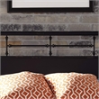 Pemberly Row King Metal Bed with Headboard Footboard and Rails in Black