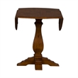 Pemberly Row Drop Leaf Pedestal Dining Table in Tobacco Wood