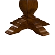 Pemberly Row Drop Leaf Pedestal Dining Table in Tobacco Wood