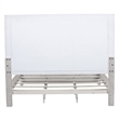 Pemberly Row King Decorative Panel Headboard with Ceiling Tile Design in White
