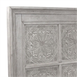 Pemberly Row King Decorative Panel Headboard with Ceiling Tile Design in White