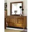 Pemberly Row 7-Drawer Dresser in Aged Oak Finish with Metal Glides